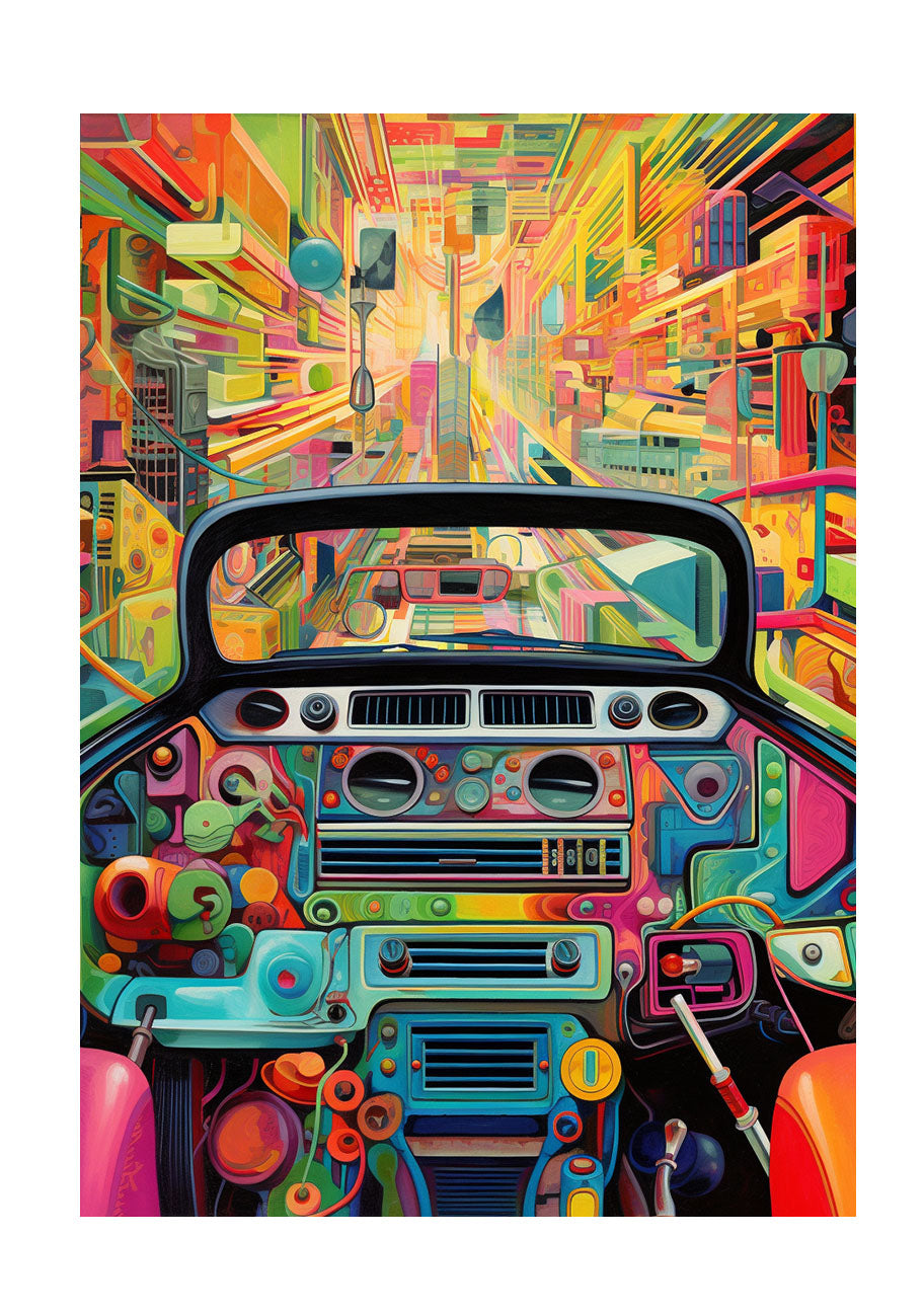 車のアートポスター原画のみ