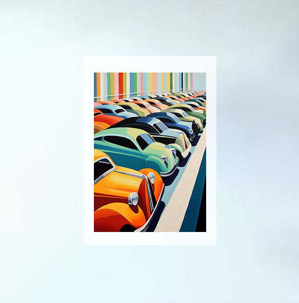 車のアートポスター原画のみ設置イメージ