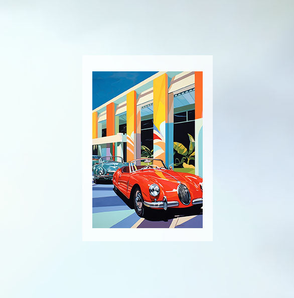 車のアートポスター原画のみ設置イメージ