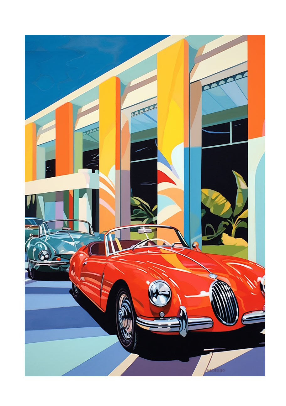 車のアートポスター原画のみ