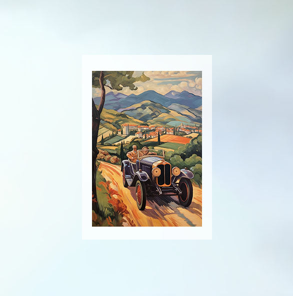 車のアートポスター原画のみ設置イメージ