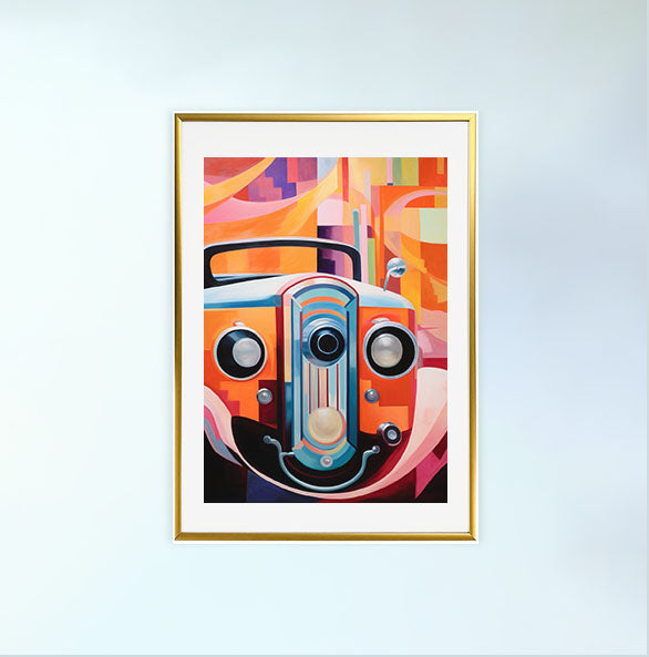 車のアートポスター金フレームあり
