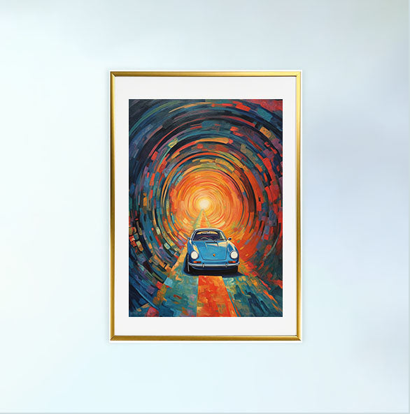 車のアートポスター金フレームあり