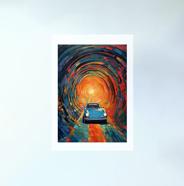 車のアートポスター原画のみ設置イメージ