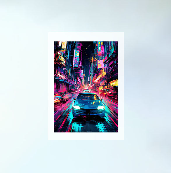 車のアートポスター原画のみ設置イメージ