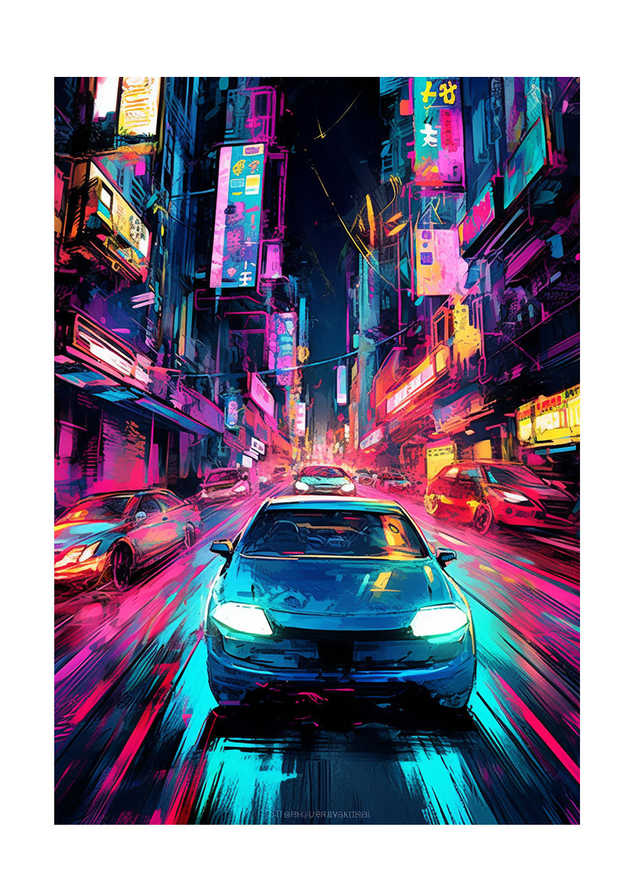 車のアートポスター原画のみ