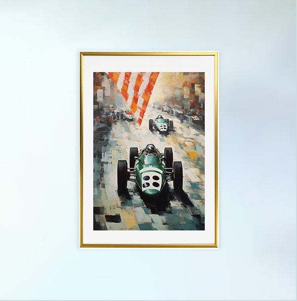 車のアートポスター金フレームあり