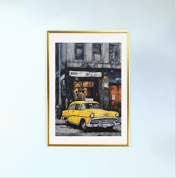 車のアートポスター金フレームあり