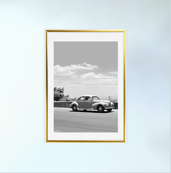 車のアートポスター金フレームあり