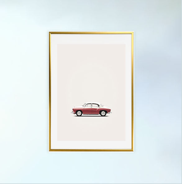 車のアートポスター金フレームあり