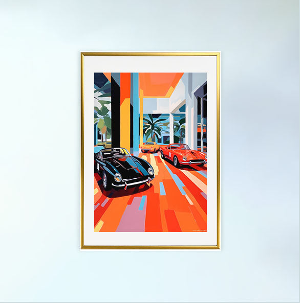 車のアートポスター金フレームあり