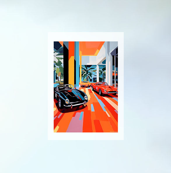 車のアートポスター原画のみ設置イメージ