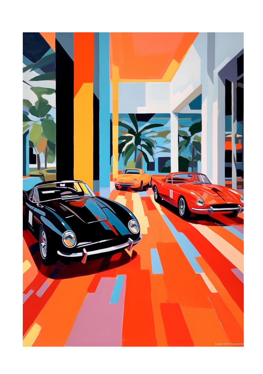 車のアートポスター原画のみ