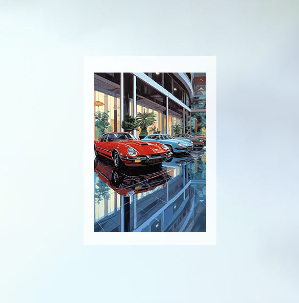 車のアートポスター原画のみ設置イメージ