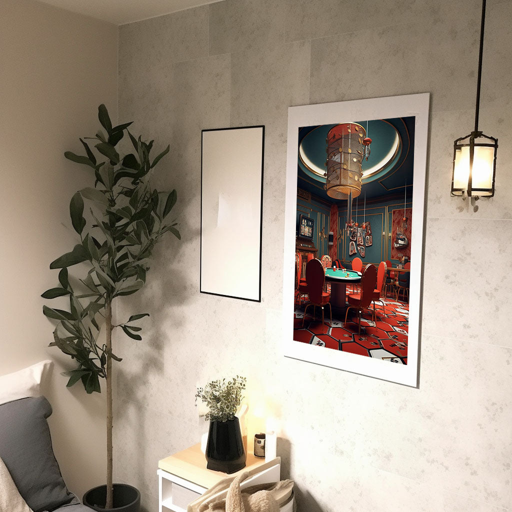 カジノのアートポスター廊下配置イメージ