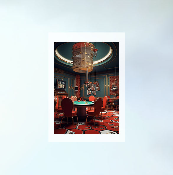 カジノのアートポスター原画のみ設置イメージ