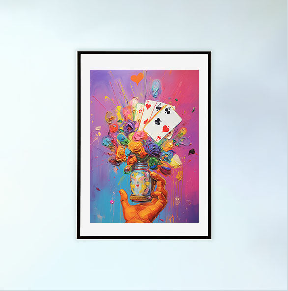カジノのアートポスター黒フレームあり