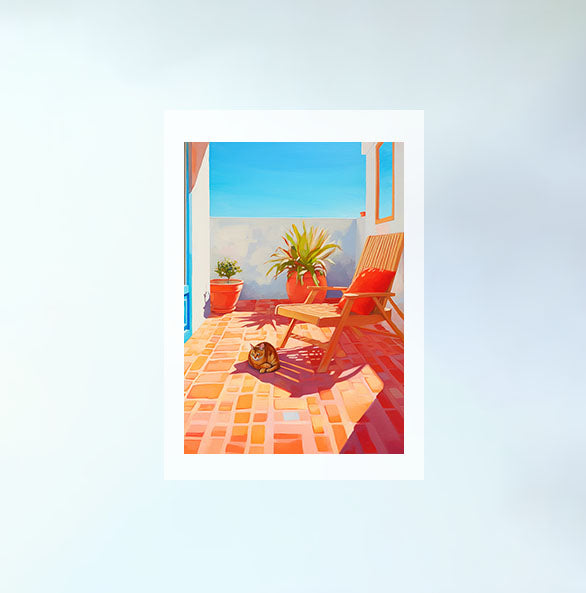 猫のアートポスター原画のみ設置イメージ