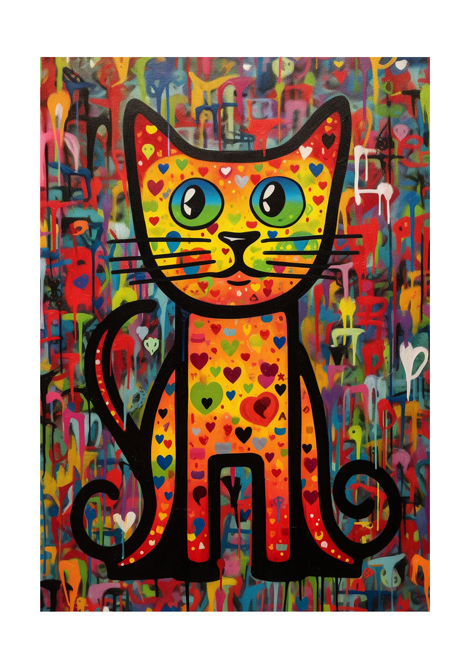 猫のアートポスター原画のみ