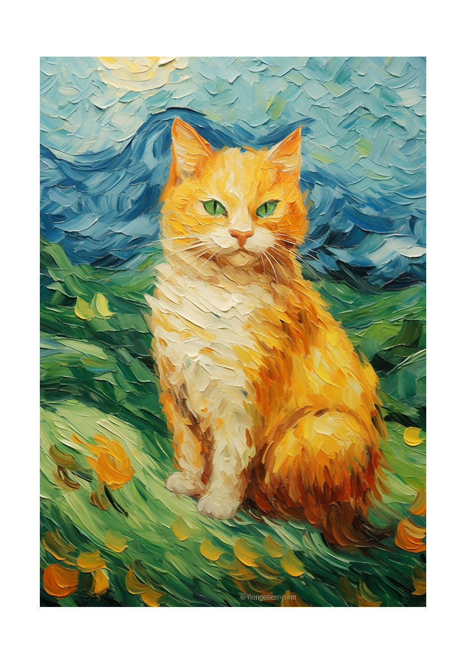 猫のアートポスター原画のみ
