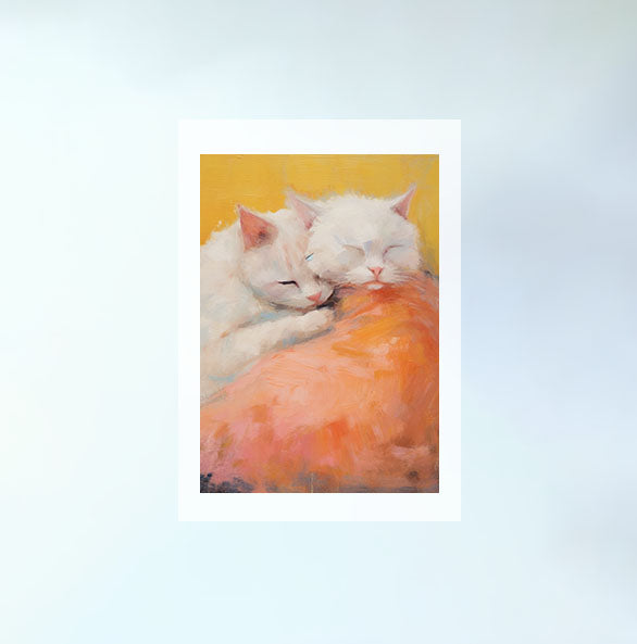 猫のアートポスター原画のみ設置イメージ