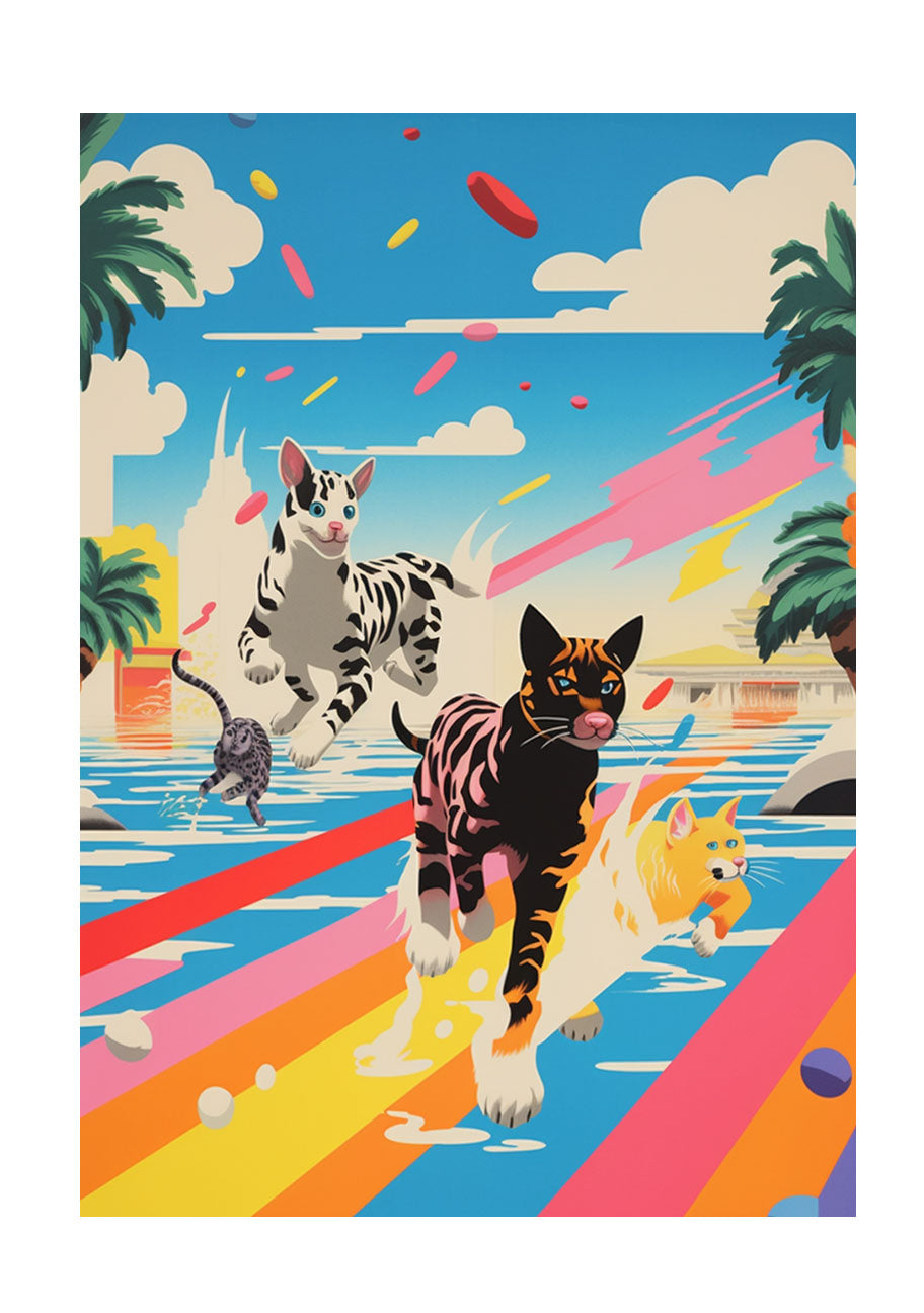 猫のアートポスター原画のみ