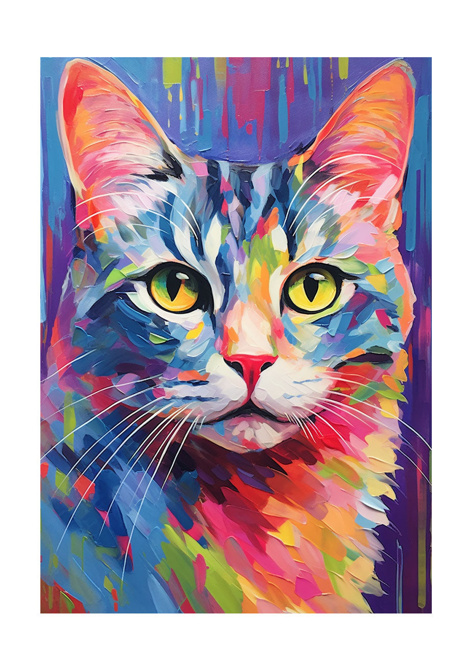 猫のアートポスター原画のみ