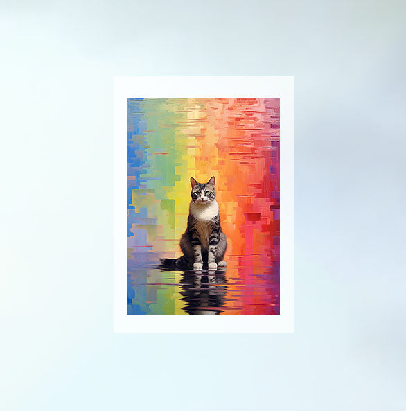 猫のアートポスター原画のみ設置イメージ