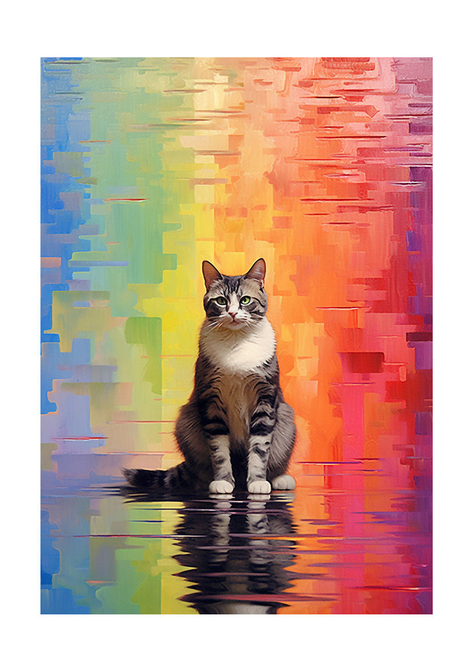 猫のアートポスター原画のみ
