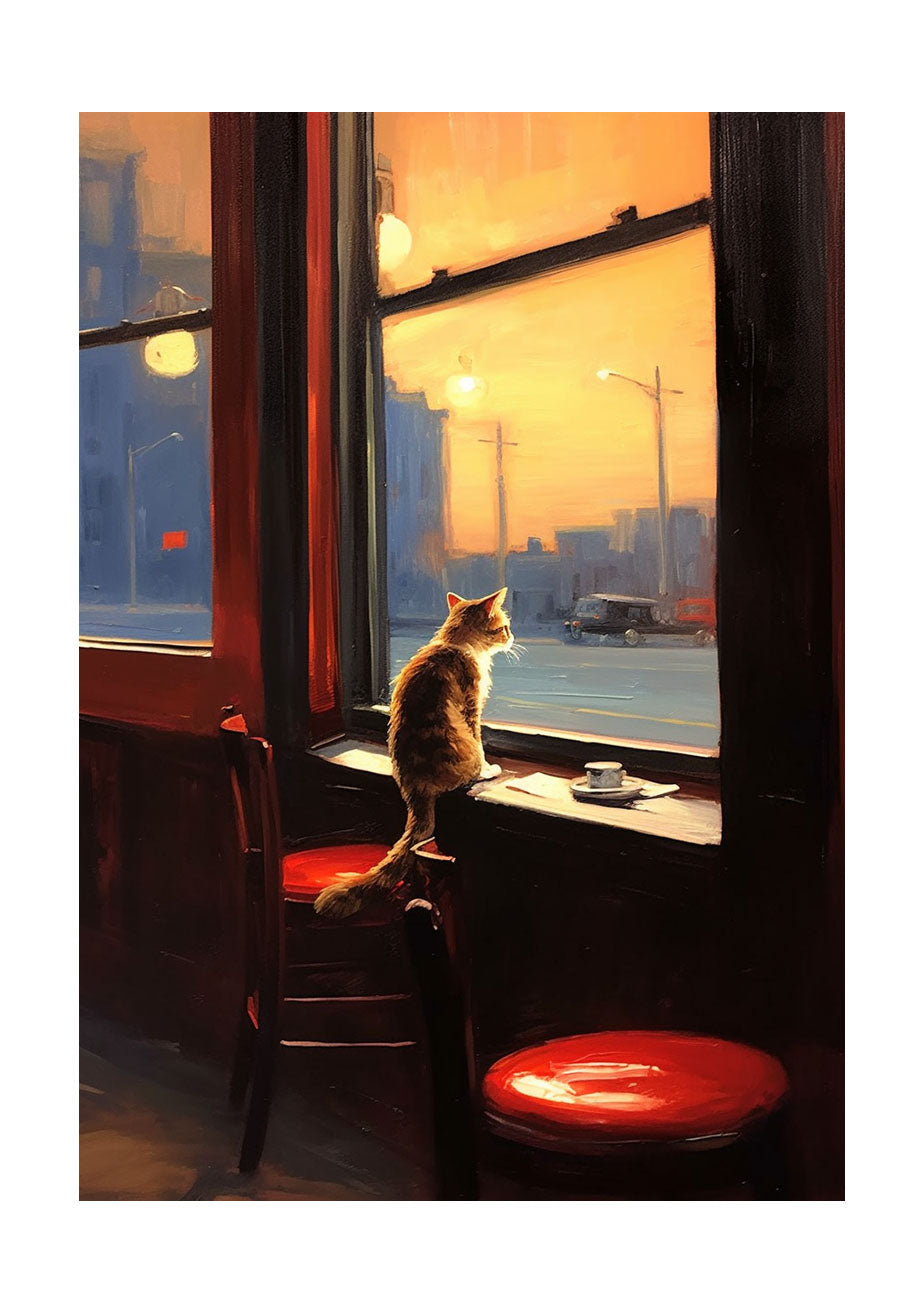 猫のアートポスター原画のみ