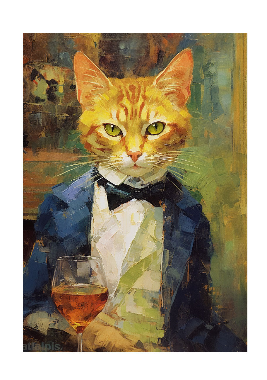 猫のアートポスター原画のみ