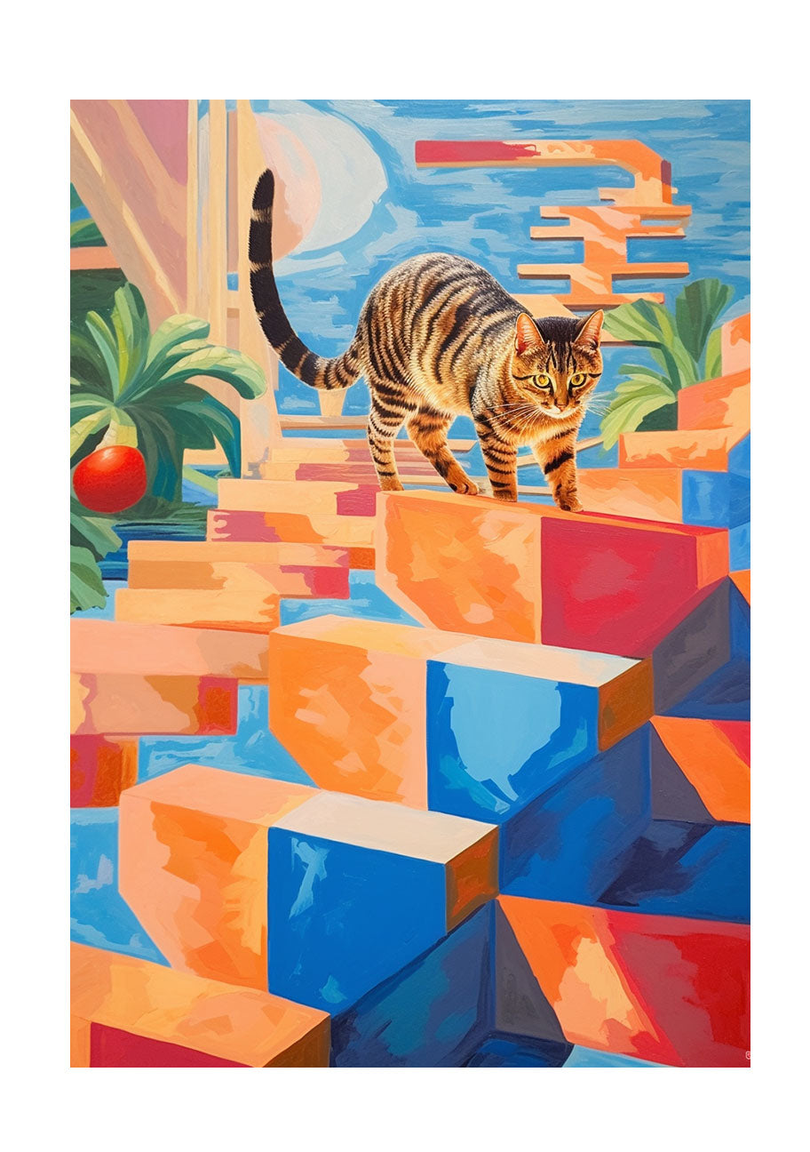猫のアートポスター原画のみ