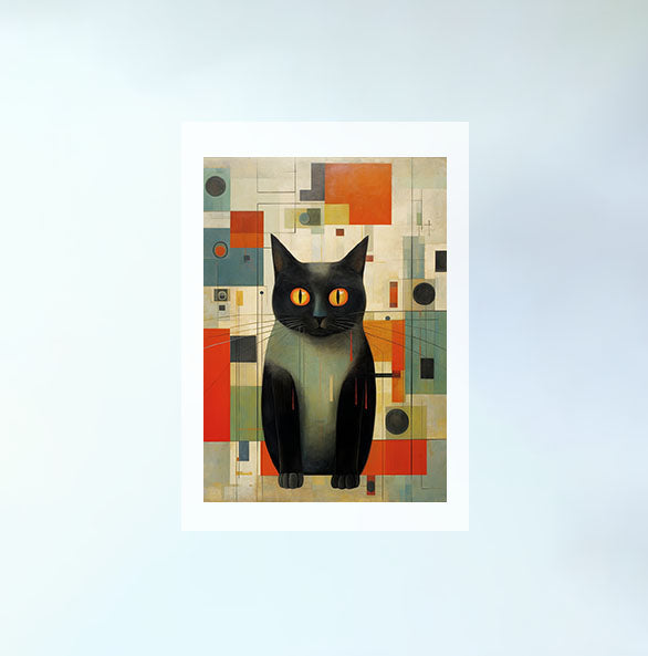 猫のアートポスター原画のみ設置イメージ
