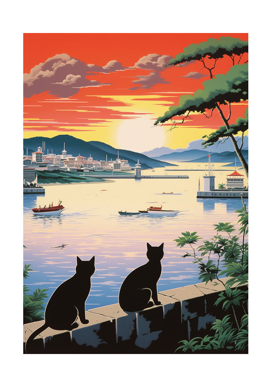 猫のアートポスター原画のみ