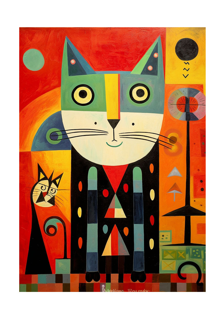 猫のアートポスター原画のみ