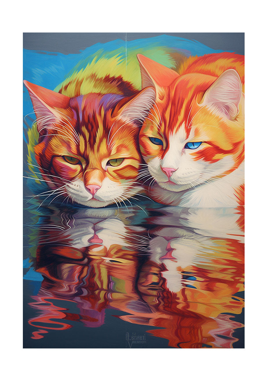 猫のアートポスター原画のみ