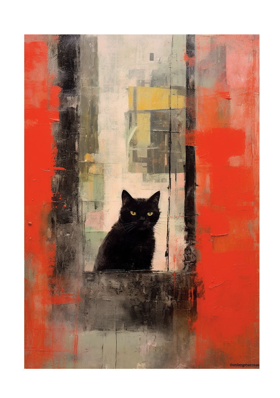 猫のアートポスター原画のみ