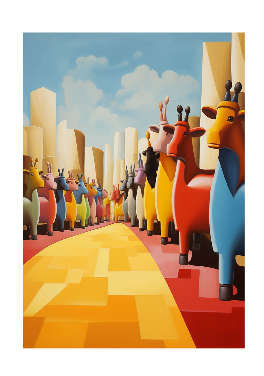 牛のアートポスター原画のみ