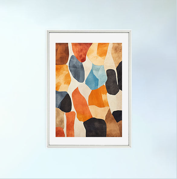 牛のアートポスター銀フレームあり