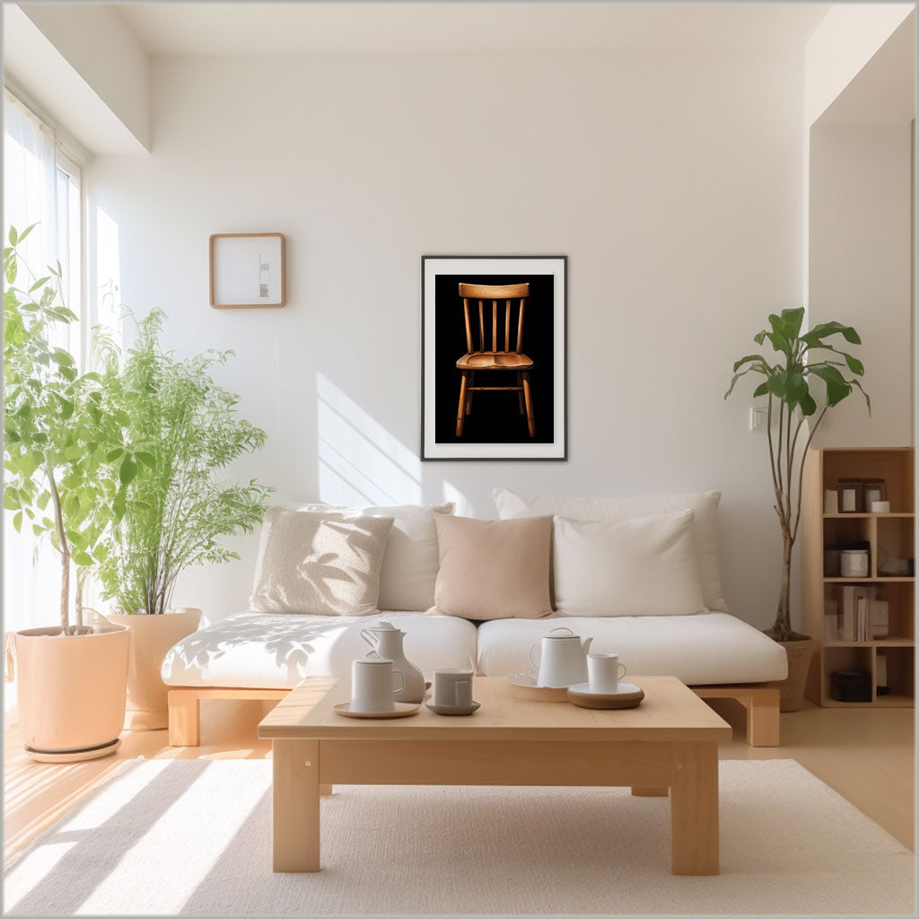 椅子のアートポスターリビング配置イメージ