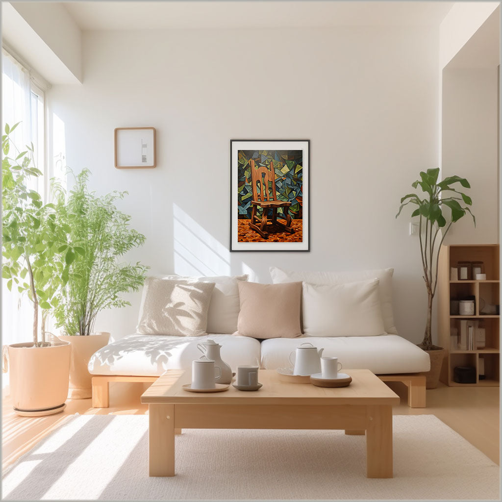 椅子のアートポスターリビング配置イメージ