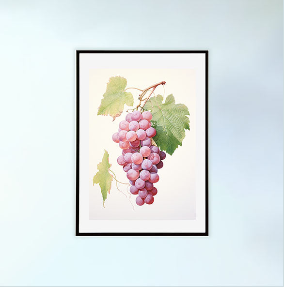 シャンパンのアートポスター黒フレームあり