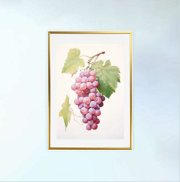 シャンパンのアートポスター金フレームあり
