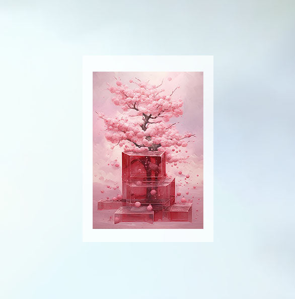 桜のアートポスター原画のみ設置イメージ