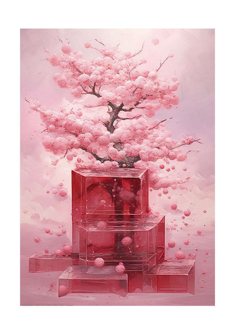 桜のアートポスター原画のみ