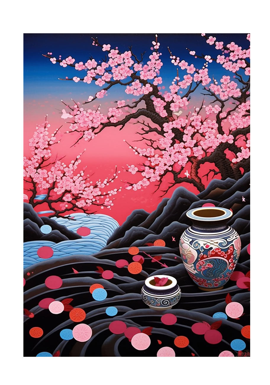 桜のアートポスター原画のみ
