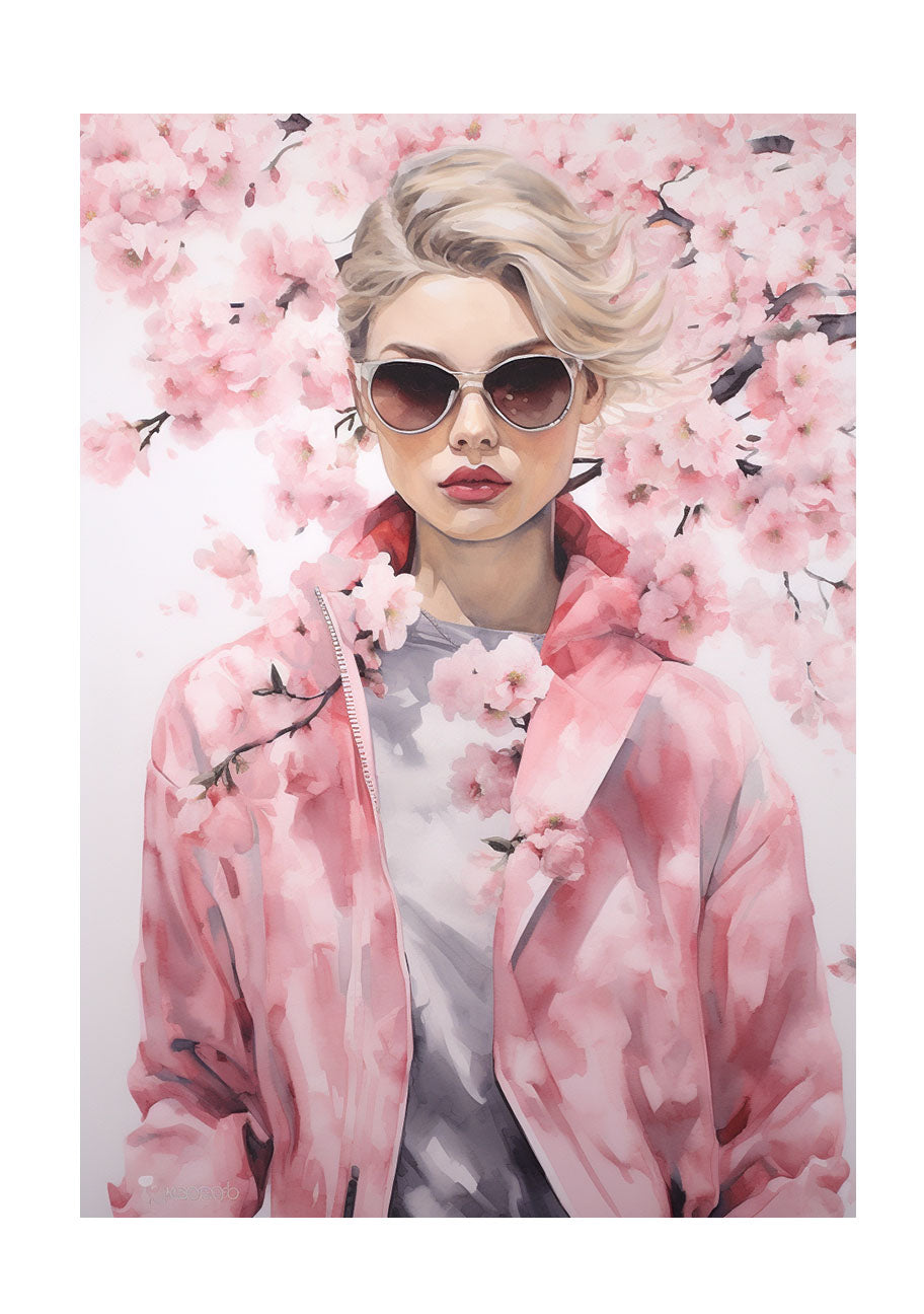 桜のアートポスター原画のみ