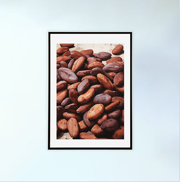チョコレートのアートポスター黒フレームあり