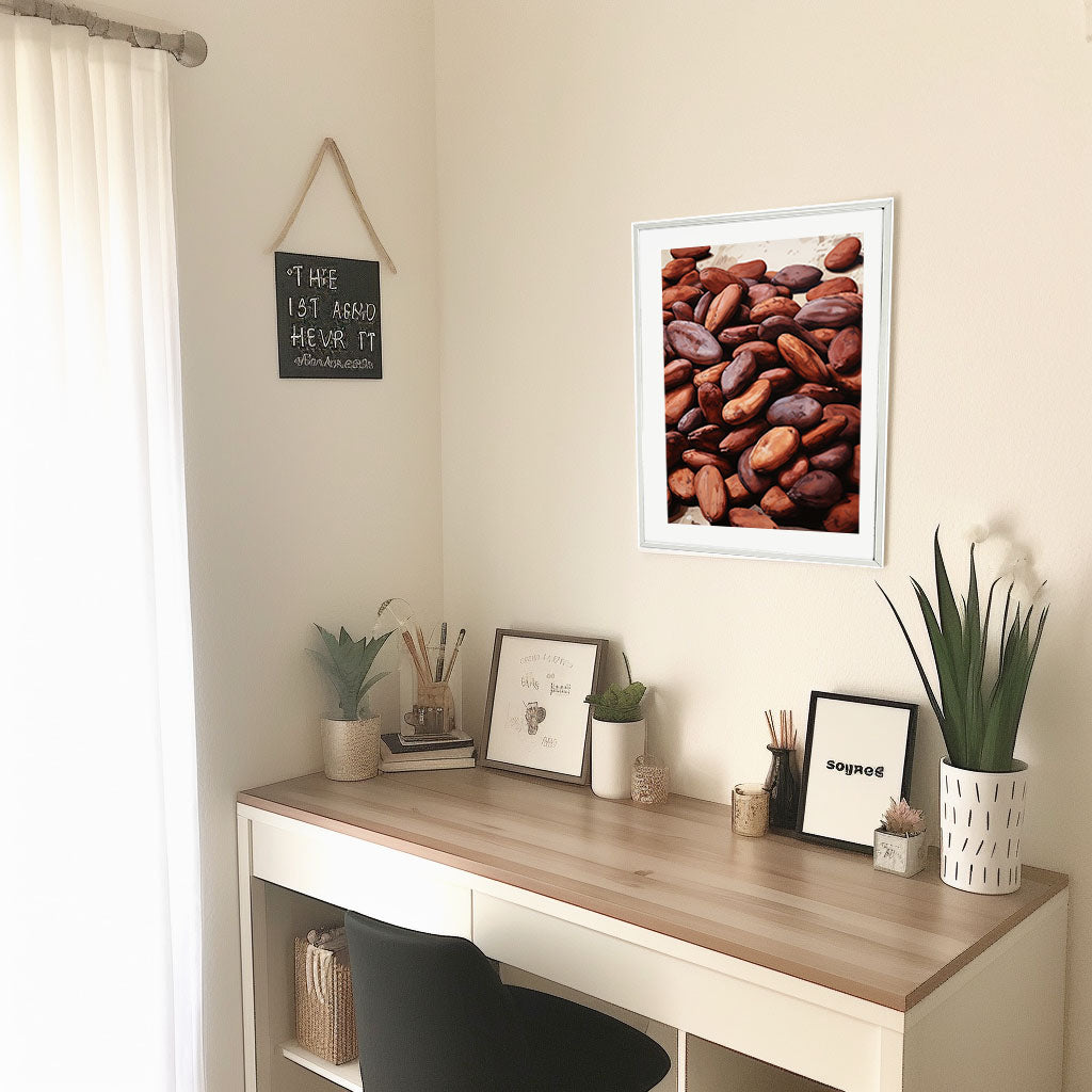 チョコレートのアートポスター机配置イメージ