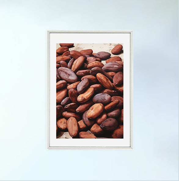 チョコレートのアートポスター銀フレームあり
